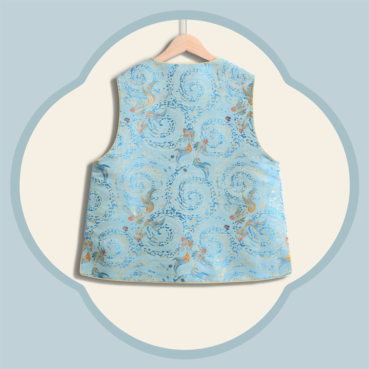 Song Brocade Vest - Pisces (Blue)