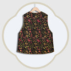 Goldfish and Seaweed Pattern Side-fastening Vest