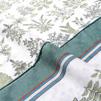 Striped Plant-Inspired Square Mulberry Silk Scarf/ Head Scarf/ Hair Scarf