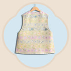 Jade-Inlaid Gold Song Brocade Vest - Ancient Coins & the Three Abundances