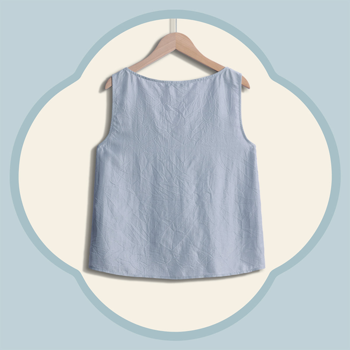 Salt-shrunk Textured Gray Vest