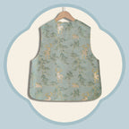 Deer and Bamboo in Harmony (Blue Gold Weaving) Vest
