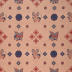 Auspicious Tigers and Reishi Mushrooms (Dark Blue) Song Brocade Fabric