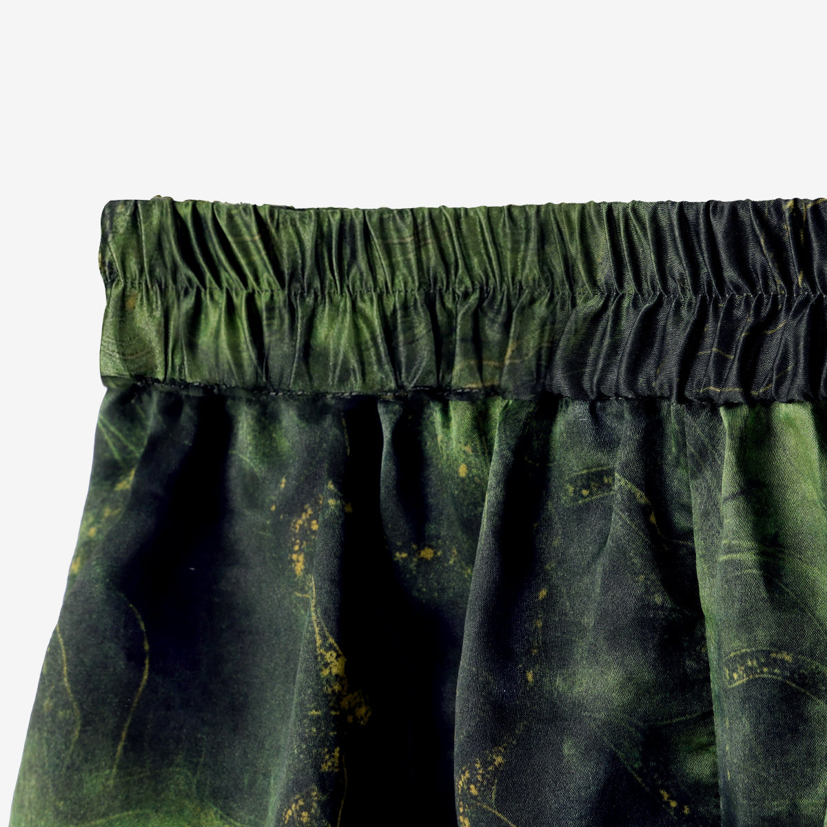 Green Base Loong Pattern Shorts