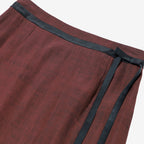 Red Plain Crepe Satin Xiangyunsha Skirt