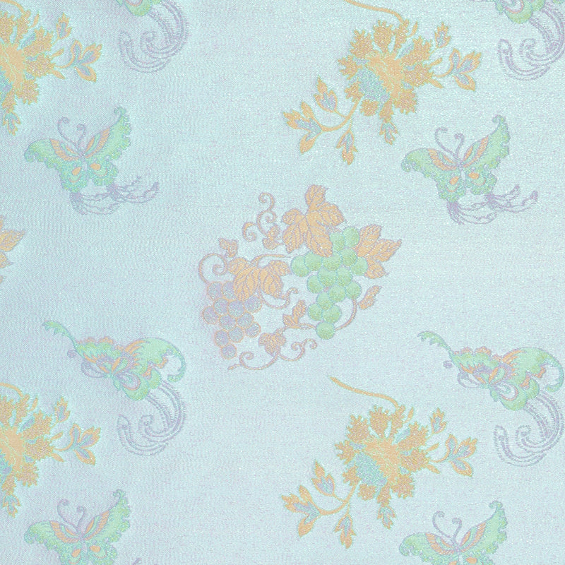 Butterflies Dancing Around A Jewel (Mother-of-pear Light Green) Song Brocade Fabric