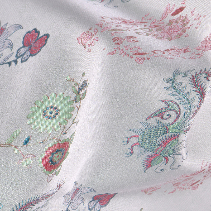 Batik Blossoms (Pink) Song Brocade Fabric