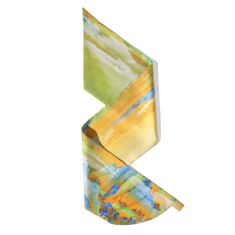 Retreat in the Emerald Ravine Easy-to-Wear Mulberry Silk Scarf