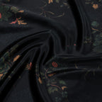 Mixed Flowers on Black Background Xieyi Pizi Xiangyunsha