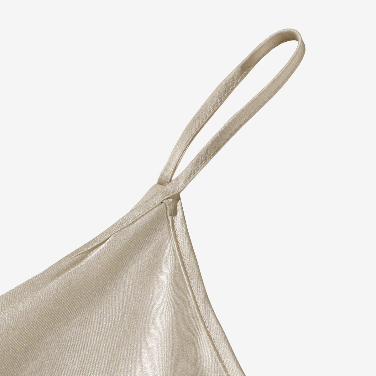 Light Champagne Silk Crepe Satin Cami Dress