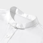 White Heavy Satin Blouse