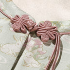 Jade Rabbit Gazing at the Moon Front-Opening Vest (Butterfly-Style Fasteners)