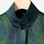 Blue and Green Gradient Xiangyunsha Blouse