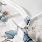 Fragrance of the Blue Magnolia Mulberry Square Silk Scarf for Women