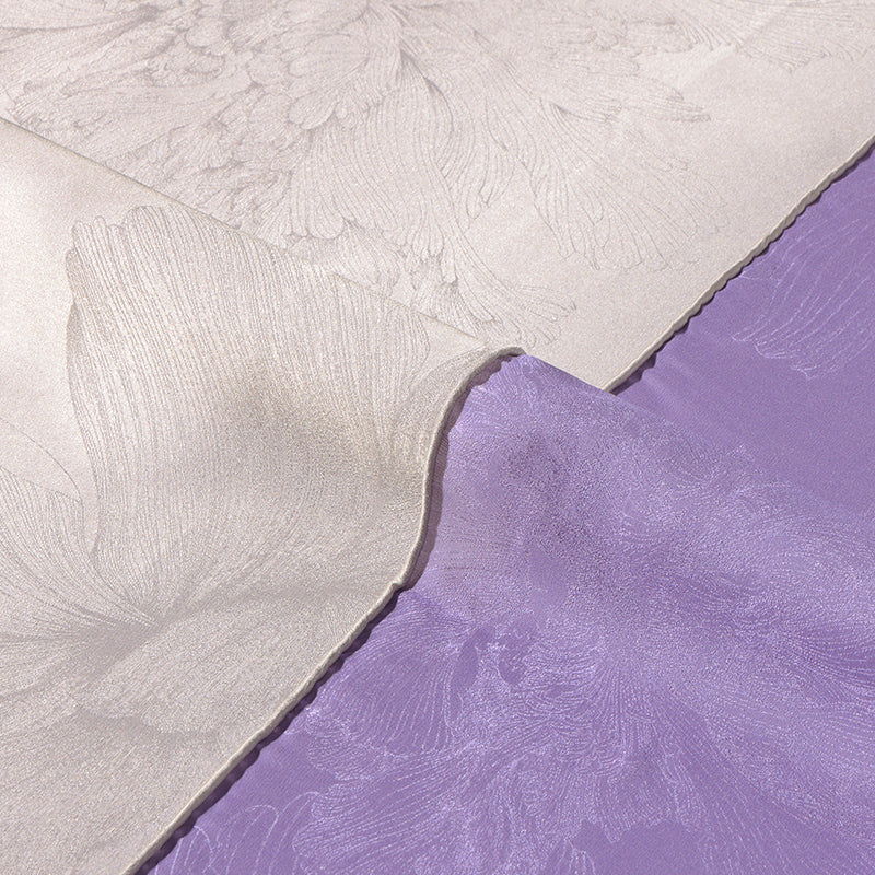 Purple Mist Champagne Peony Square Mulberry Silk Scarf