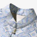 Straight-Front Waistcoat in Double Lions and Brocade Ball Motif