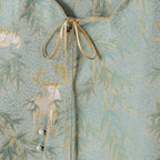 Deer and Bamboo in Harmony (Blue Gold Weaving) Vest