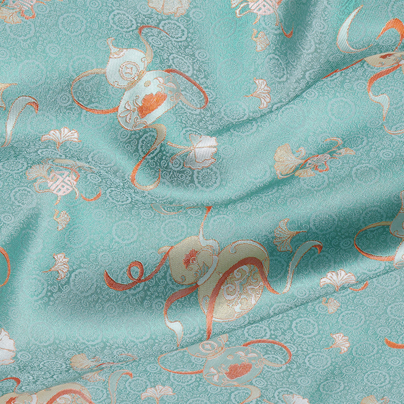 A Happy Life Song Brocade Fabric