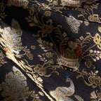 Peacock and Treasure Bronze Inlaid Song Brocade Fabric