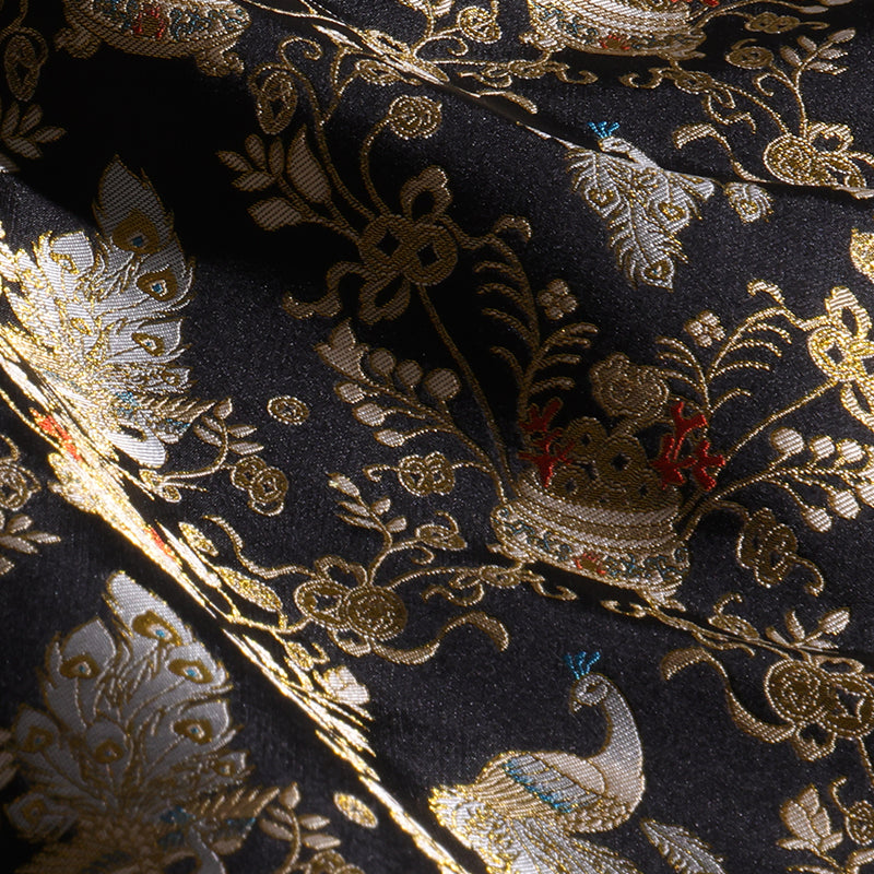 Peacock and Treasure Bronze Inlaid Song Brocade Fabric
