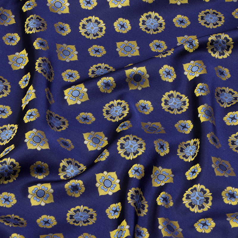 Hua Tang Jin Yun Dark Blue (Wu and Yue) Song Brocade Fabric