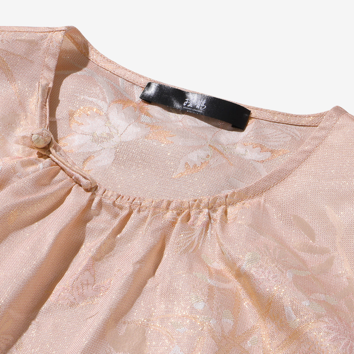 Lanhua-patterned Jacquard Sheer Sleeveless Top