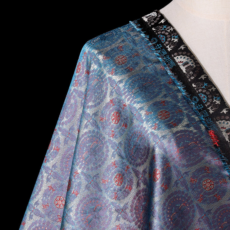 Brocade Feathers and Baoxiang Song Brocade Fabric