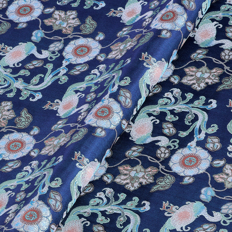 Luan Bird Bring Fourtune (Blue Mother-of-pear) Song Brocade Fabric