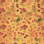 Alga and Goldfish Pattern(Black Gold Waving) Song Brocade Fabric