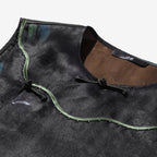 Xiangyunsha Silk Vest - Azure Peaks & Crane Whispers