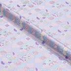Longevity, Prosperity, and Abundant Blessings (Purple-Blue Base) Song Brocade Fabric