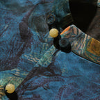 Xiangyunsha Silk Flutter-Sleeve Top - Blue Starry Sky