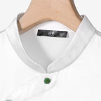 White Heavy Satin Side-fastening Blouse