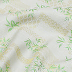 Wind and Polygonatum odoratum (Green) Song Brocade Fabric