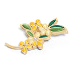Lingering Fragrance of Golden Stamens Flower-shaped Brooch