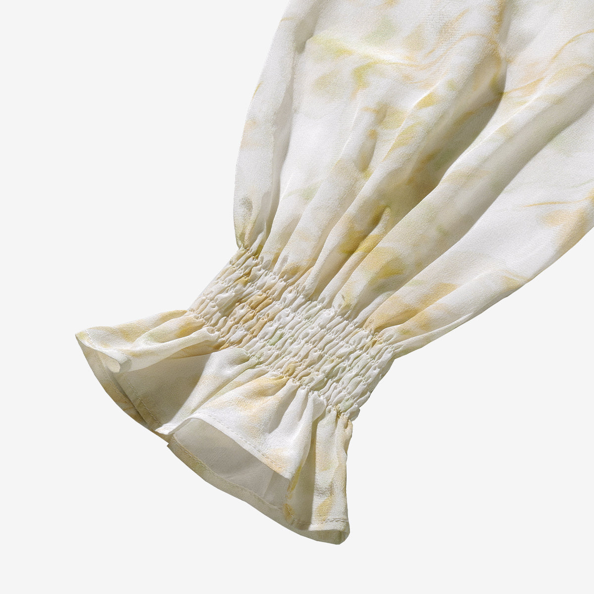 Double Silk Crepe Blouse - Misty Ripples