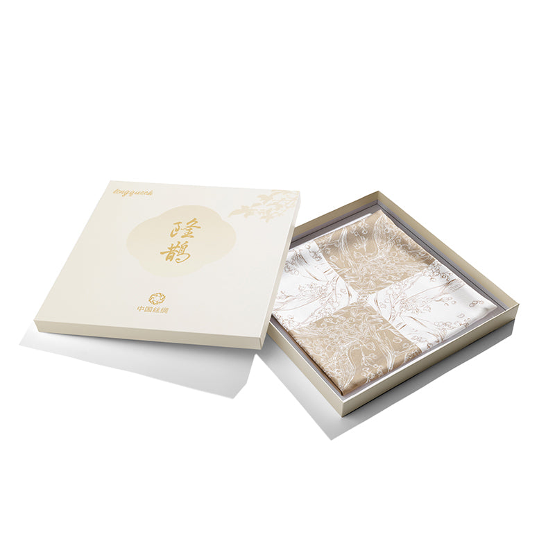 Double-Mirror Lily of the Valley Square Mulberry Silk Scarf