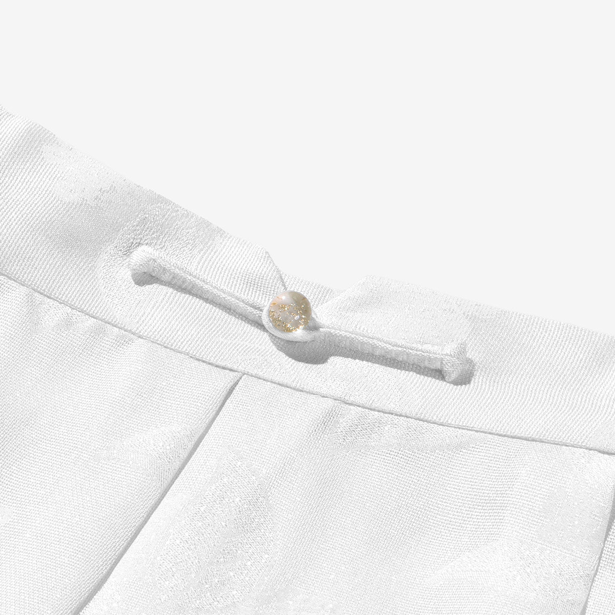 Silver-Woven Luo Silk A-Line Skirt - Elegant Leaves Shimmering