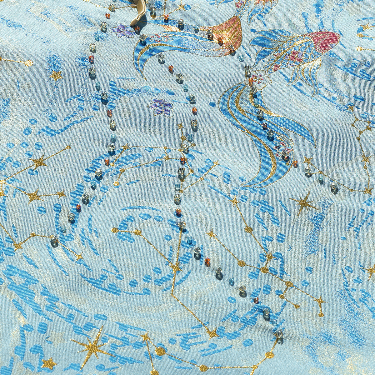Song Brocade Vest - Pisces (Blue)