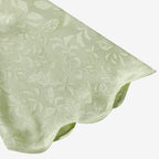 Women's Green Silk Luo Wide-Sleeve Top with Vines and Floral Shadows