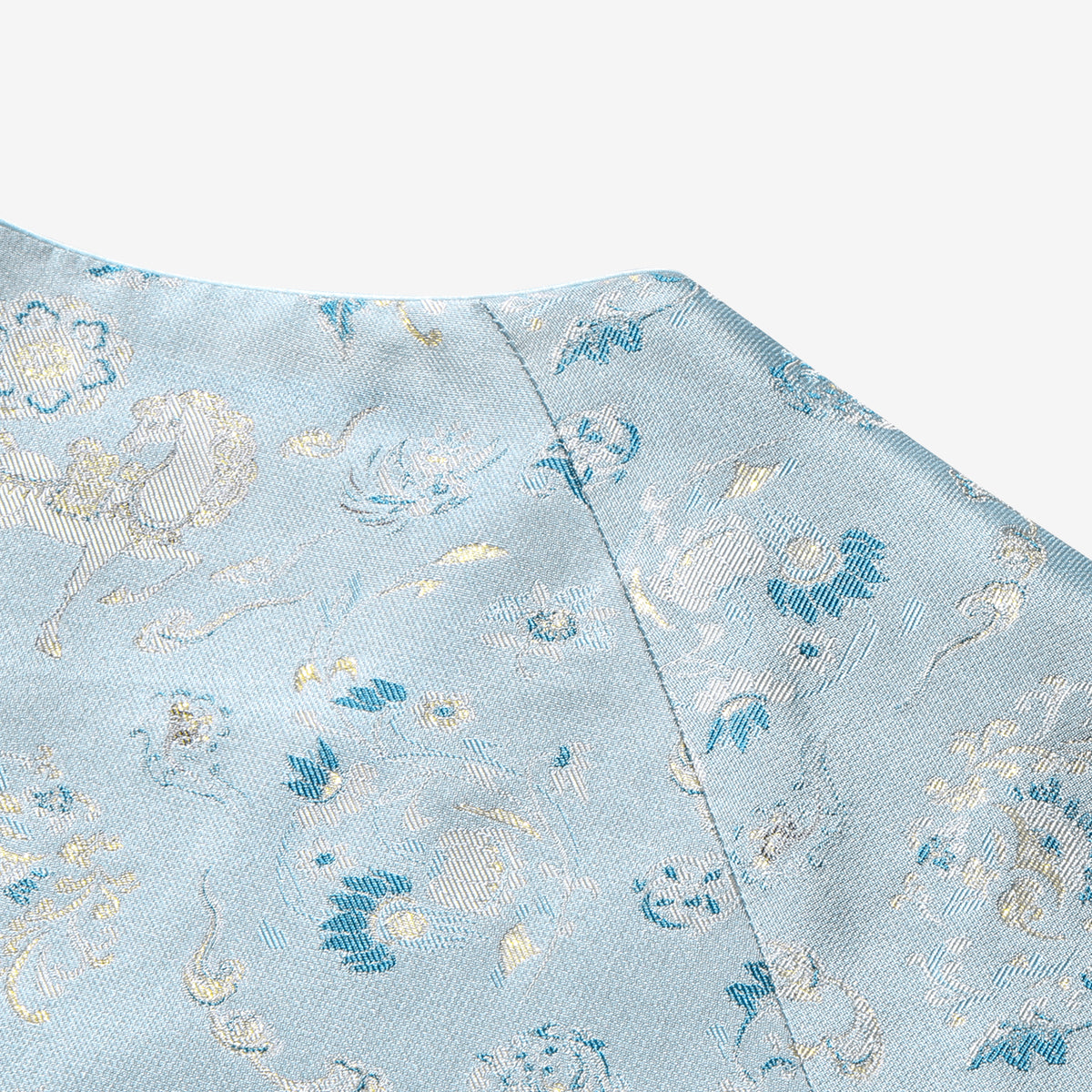 Song Brocade Silk Top - Auspicious Steeds & Flourishing Blossoms