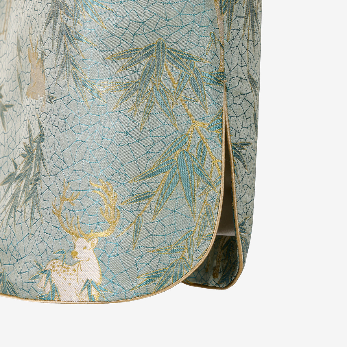 Deer and Bamboo in Harmony (Blue Gold Weaving) Vest