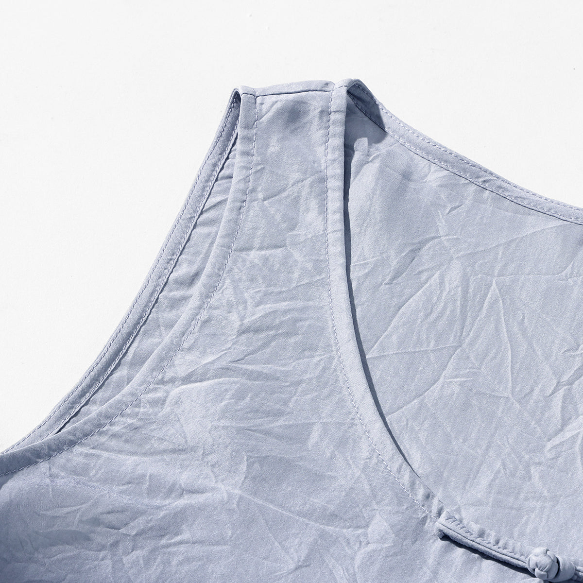 Salt-shrunk Textured Gray Vest