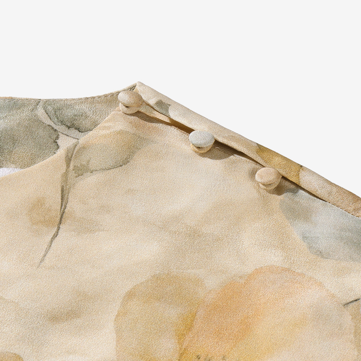 Monet Floral Shadows Double Crepe Top