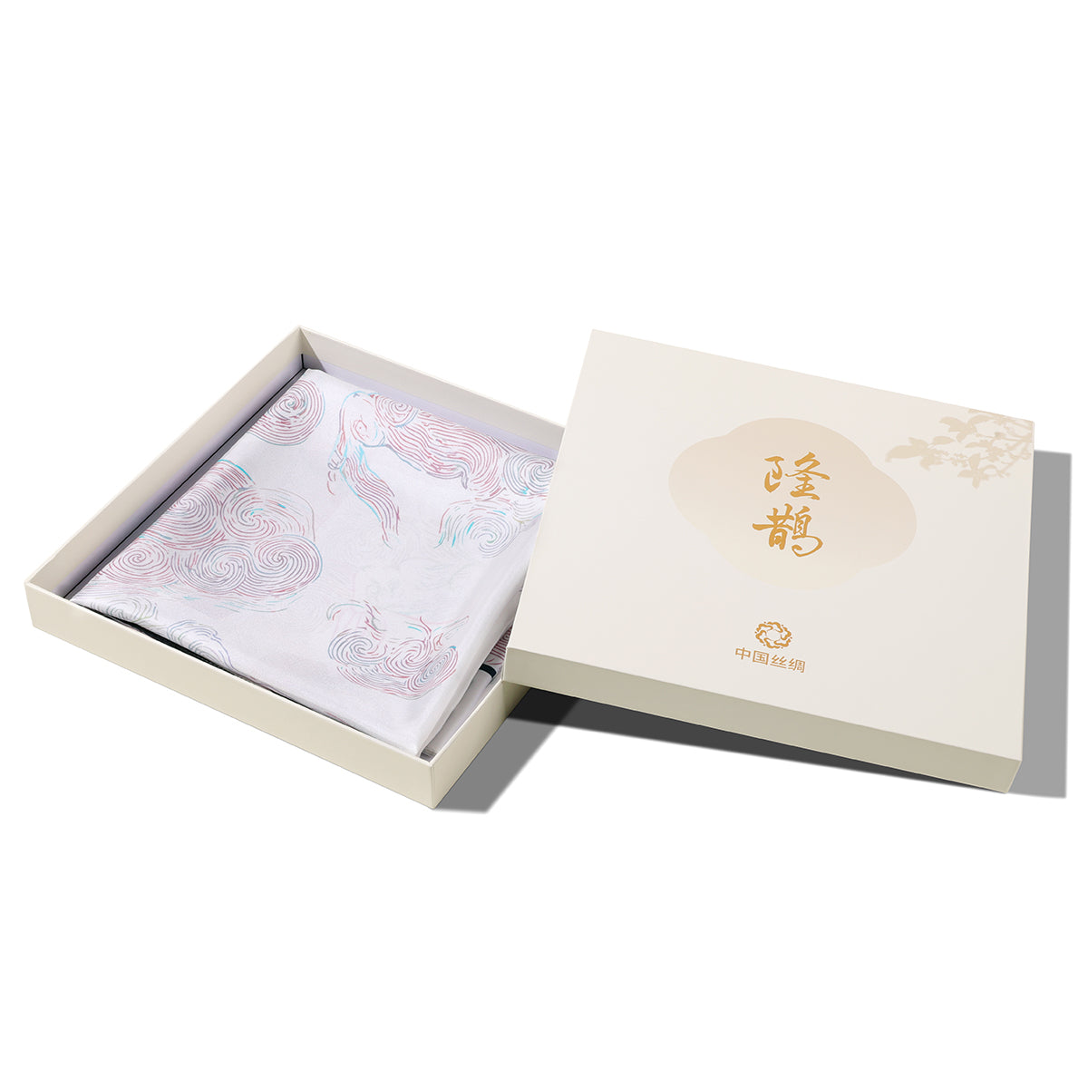 Spirit Rabbit Among the Clouds Silk Hair Scarf/ Silk Head Scarf/ Silk Neck Scarf for Women