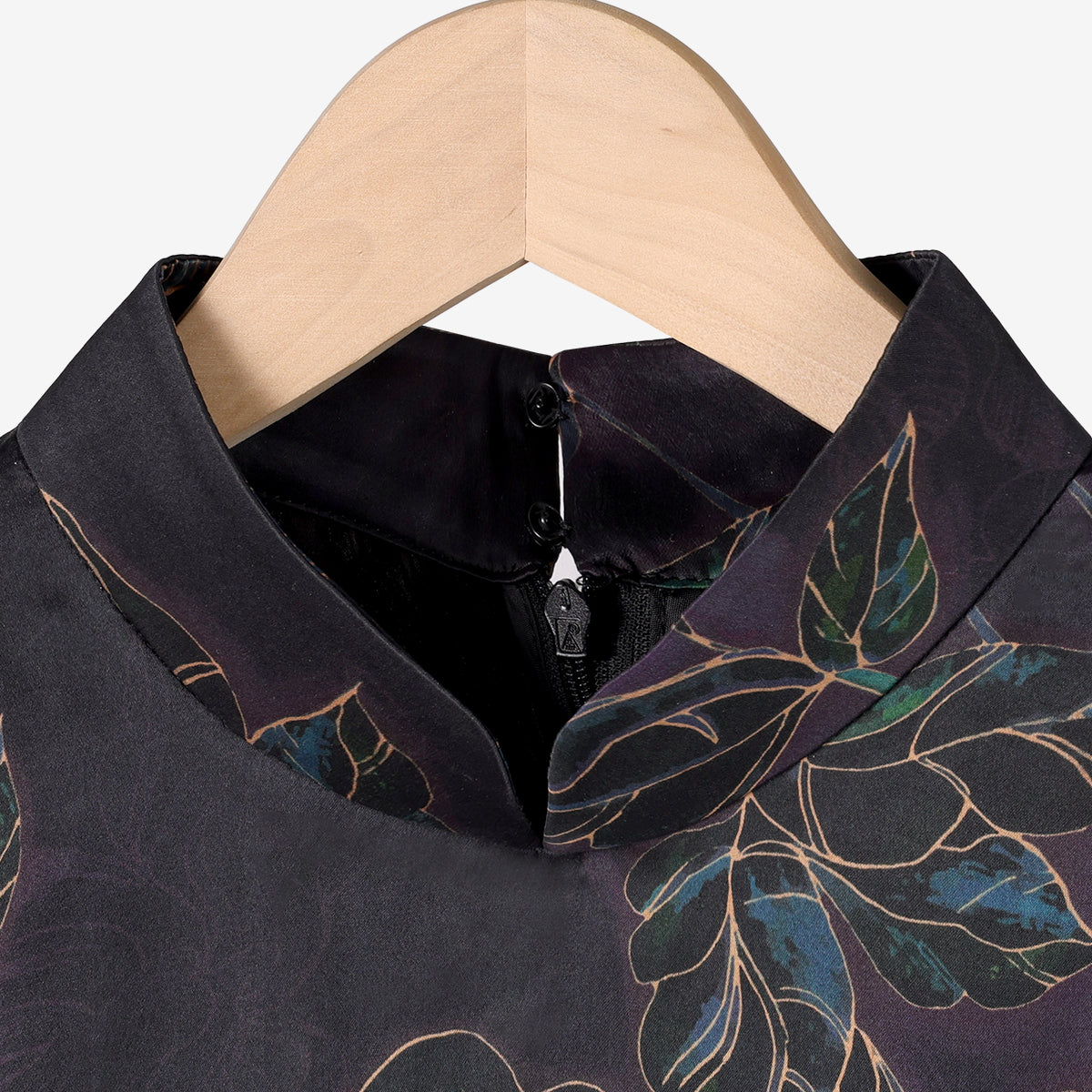 Dark Purple Peony Xiangyunsha Cheongsam