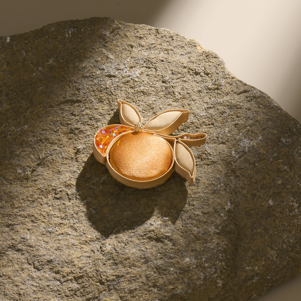 Persimmons Bring Good Fortune Flower-shaped Brooch