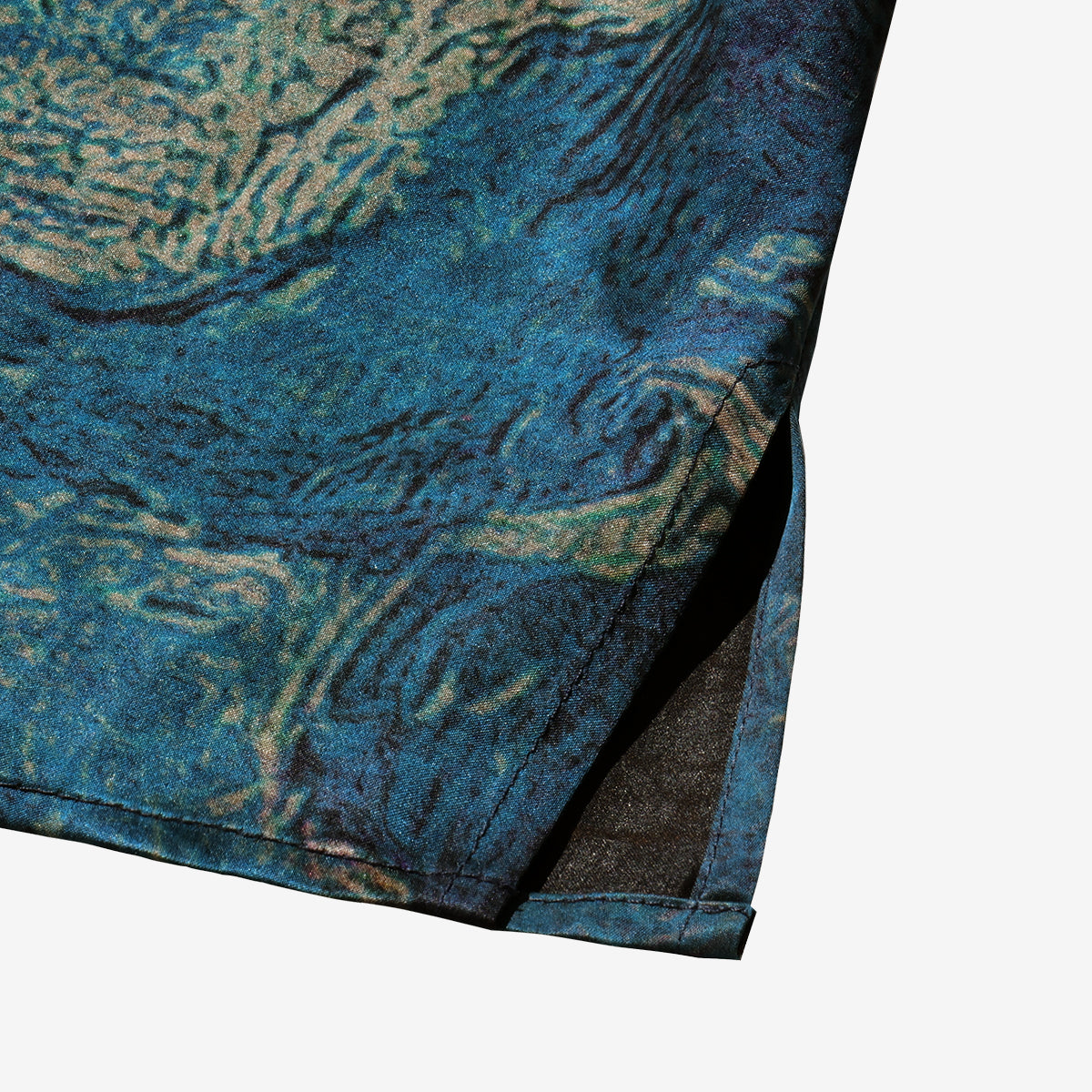 Xiangyunsha Silk Flutter-Sleeve Top - Blue Starry Sky