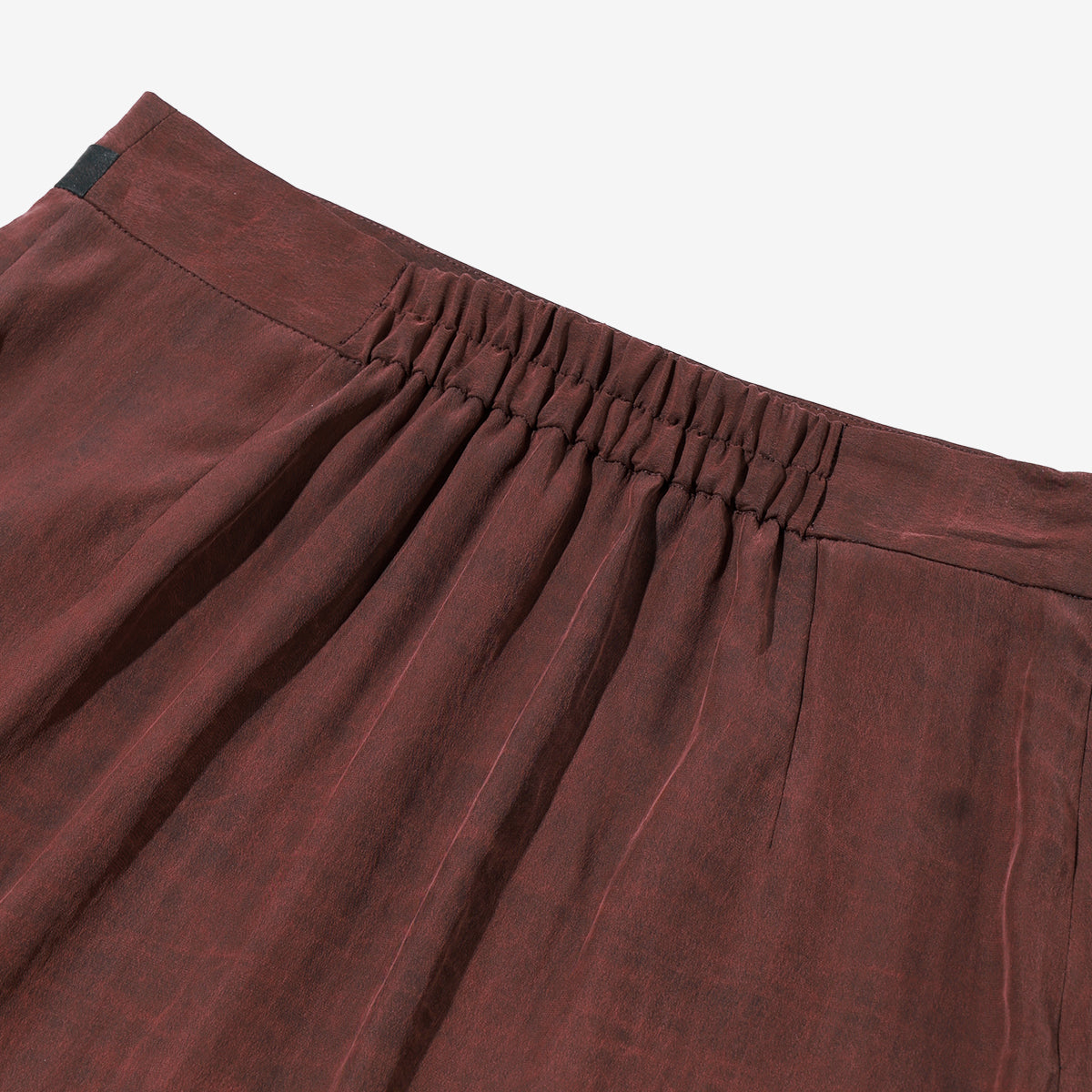 Red Plain Crepe Satin Xiangyunsha Skirt