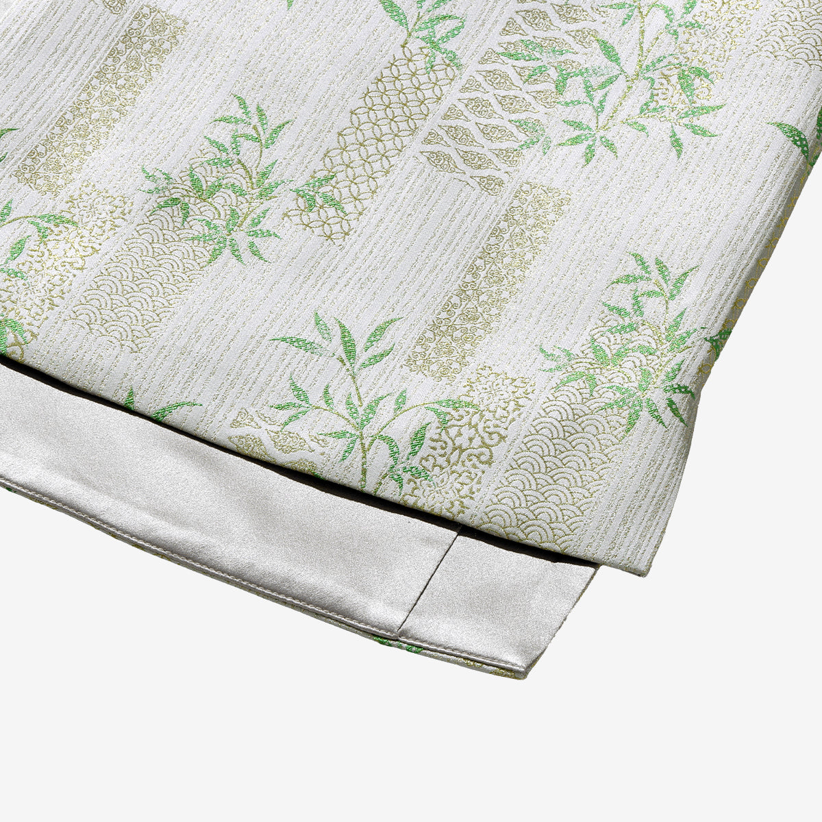 Front-Opening Song Brocade Silk Vest - Wind and Polygonatum Odoratum (Green)